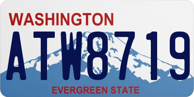 WA license plate ATW8719