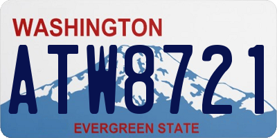 WA license plate ATW8721