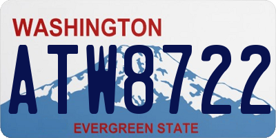 WA license plate ATW8722