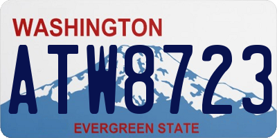 WA license plate ATW8723