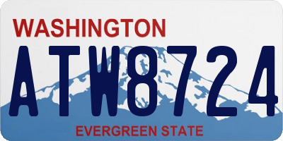 WA license plate ATW8724