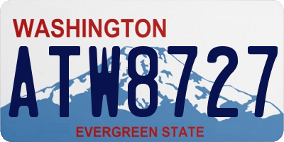 WA license plate ATW8727