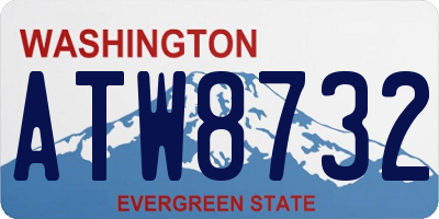 WA license plate ATW8732