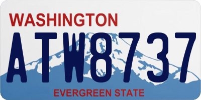 WA license plate ATW8737