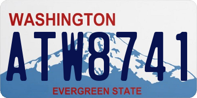 WA license plate ATW8741