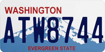 WA license plate ATW8744
