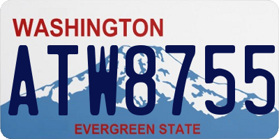 WA license plate ATW8755