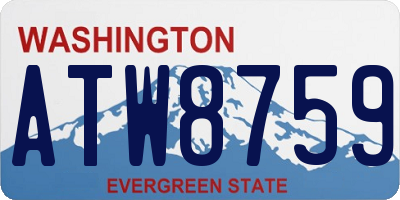 WA license plate ATW8759
