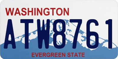 WA license plate ATW8761