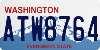 WA license plate ATW8764