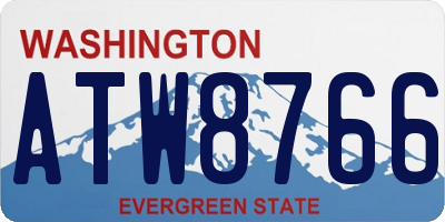 WA license plate ATW8766