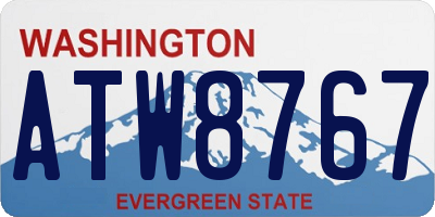 WA license plate ATW8767