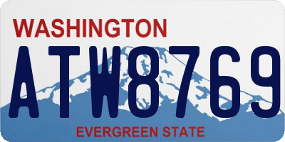 WA license plate ATW8769