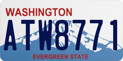 WA license plate ATW8771