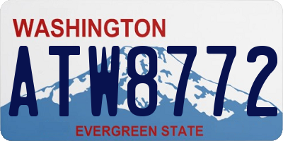 WA license plate ATW8772