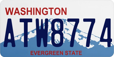 WA license plate ATW8774