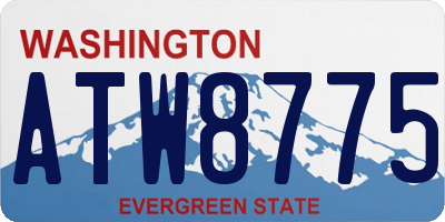 WA license plate ATW8775