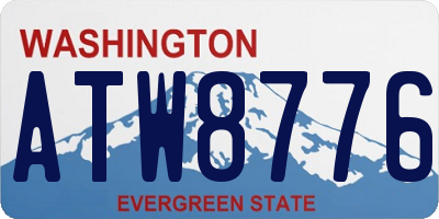 WA license plate ATW8776