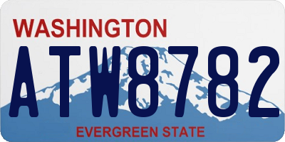 WA license plate ATW8782