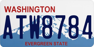 WA license plate ATW8784