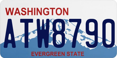WA license plate ATW8790