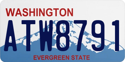 WA license plate ATW8791