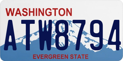 WA license plate ATW8794