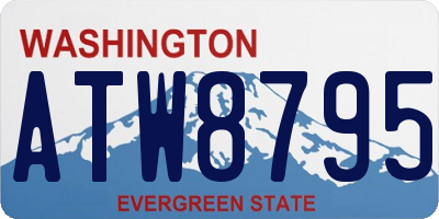 WA license plate ATW8795