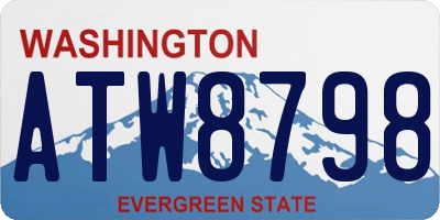 WA license plate ATW8798