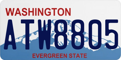 WA license plate ATW8805