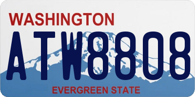WA license plate ATW8808