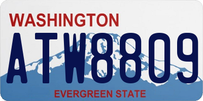 WA license plate ATW8809