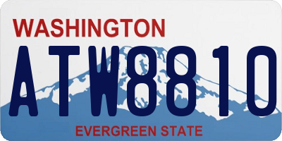 WA license plate ATW8810
