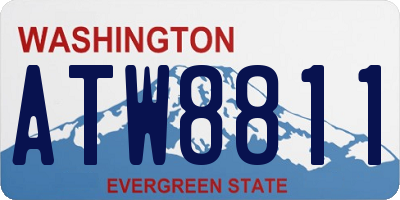 WA license plate ATW8811