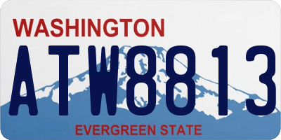 WA license plate ATW8813