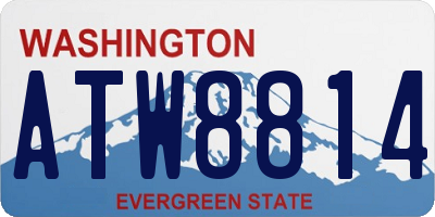 WA license plate ATW8814