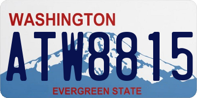 WA license plate ATW8815