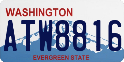 WA license plate ATW8816