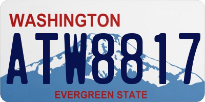 WA license plate ATW8817