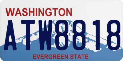 WA license plate ATW8818