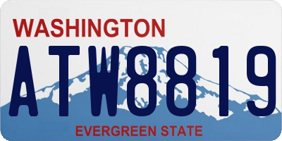 WA license plate ATW8819