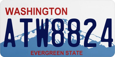 WA license plate ATW8824