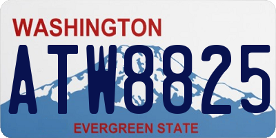 WA license plate ATW8825