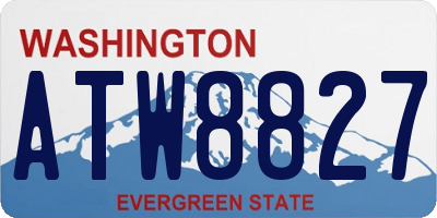 WA license plate ATW8827