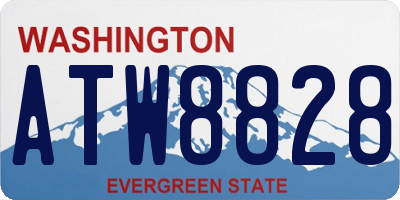 WA license plate ATW8828