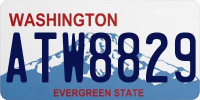 WA license plate ATW8829