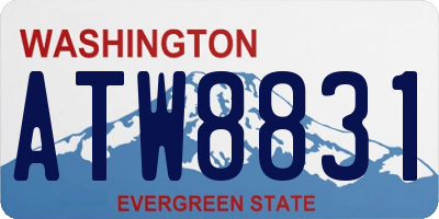 WA license plate ATW8831
