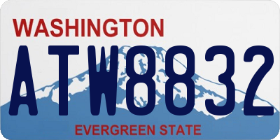 WA license plate ATW8832