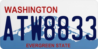 WA license plate ATW8833