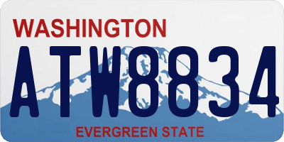 WA license plate ATW8834